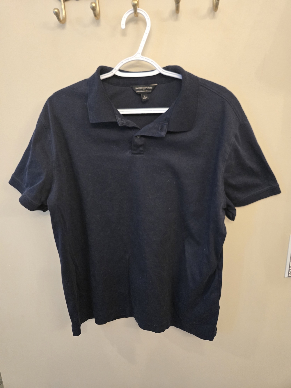 Banana Republic Men's Navy Short-Sleeve Polo Shirt